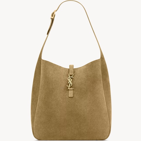 Saint Laurent YSL Le 5 a 7 Supple Large Barley Green Suede - Picture 1 of 12